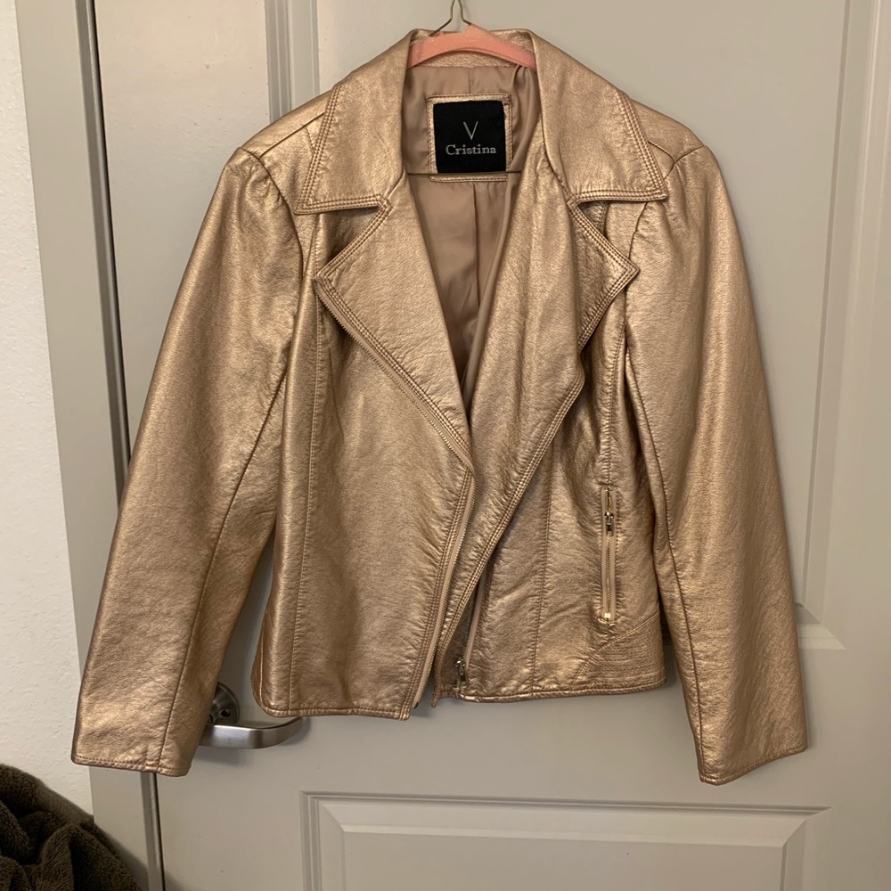 V Cristina gold jacket